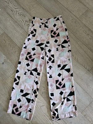 Pantalón ROBERT RODRIGUEZ Pierna Ancha Cintura Alta Diseño Geométrico Talla 6 Foto 1 de 4