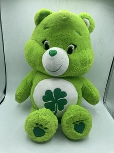 LARGE Care Bear Just Play Good Luck Plush Stuffed Animal Green Shamrock 22" 2017 - Picture 1 of 7
