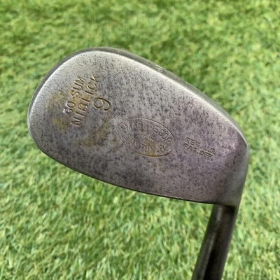 Antique MacGregor Dayton Go Sum Niblick 9 Hickory Shaft RH 37" D7 46* Stamp - Image 1 of 4