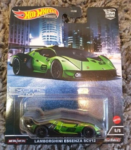 Hot Wheels Exotic Envy Premium Lamborghini Essenza SCV12 #5 Real Riders Mattel - Picture 1 of 2