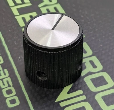 REPLACEMENT KNOB - CLIPPARD - 1/4" SHAFT - BLACK KNURLED KNOB - 0.92" OD - 0.25" Foto 1 de 3