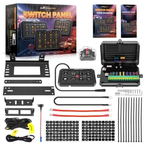 8 Gang APP Control RGB Switch Panel Light Bar Relay System Control Box For Bus - Picture 1 of 12