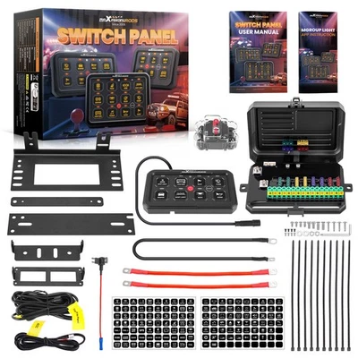 8 Gang APP Control RGB Switch Panel Light Bar Relay System Control Box For Bus - Image 1 of 4