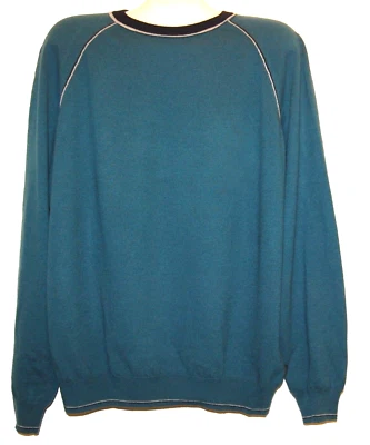 Hugo Boss Teel Blue Long Sleeve Men's Wool Sweater Size XL - Image 1 of 4