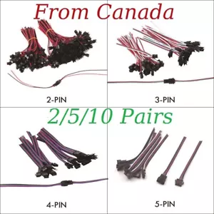 2/3/4/5 PIN 2/5/10 pairs JST SM Connector Male & Female Wire for Single/RGB/RGBW - Picture 1 of 14
