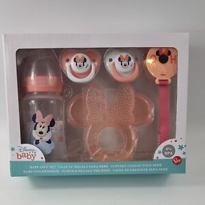Disney Minnie Mouse Baby Gift Set -  Bottle 2 x Dummy Pacifier Teething Toy NEW