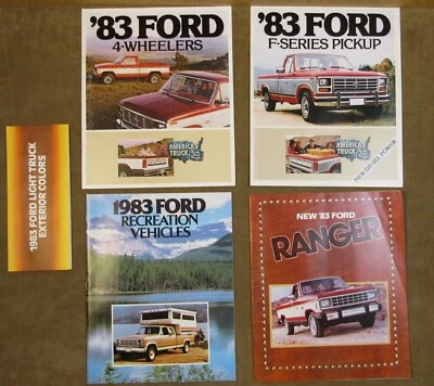 1983 FORD RECREATION VEHICLES 4 WHEELERS F-SERIES PICKUP TRUCKS RANGER BROCHURES - Image 1 of 4