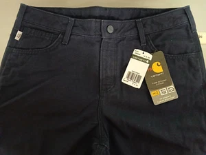 Pantalones de mezclilla para mujer Carhartt FR 10 x 32 nuevos con etiquetas-pantalones de trabajo de lona calce suelto-NUEVOS - Imagen 1 de 11