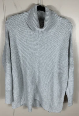 Suéter Para Mujer Rachel Zoe Gris Claro Manga Larga Dolman Tejido Mixto Cuello Alto M Foto 1 de 4