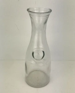 Anchor Hocking Full Litre Clear Glass Bottle Jar Carafe Decanter Milk Water Tea - Picture 1 of 12