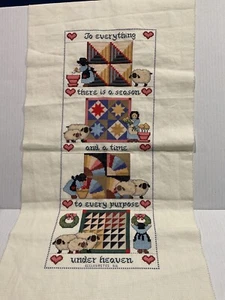 Fertig 15x30" Kreuzstich Prediger 3:1 "Zu allem gibt es eine Jahreszeit.. - Bild 1 von 4