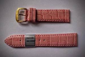 Rhein Fils 20 mm decoración de cocodrilo correa de reloj totalmente nuevo rosa pálido - Imagen 1 de 4