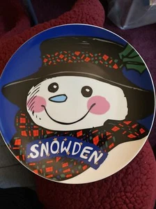 Snowden 10" Teller 1996 Dayton Hudson Corp. Schneemann Weihnachten Xmas Schnee - Bild 1 von 4
