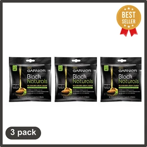 Pack de 3 tintes permanentes Garnier naturales para cabello negro marrón sin amoníaco - Imagen 1 de 3