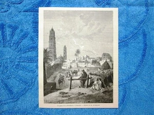Gravure Année 1863 - La place de la Boucherie à Ouargla (Algerie) - Macelleria - Picture 1 of 1