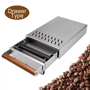 Schublade Kaffeesatzbehälter Kaffee-Knock-Box Espresso Abklopfbehälter Edelstahl - Bild 1 von 14