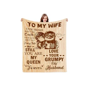 Gift for Wife from Husband To My Wife Blanket Wedding Anniversary Romantic - Picture 1 of 5