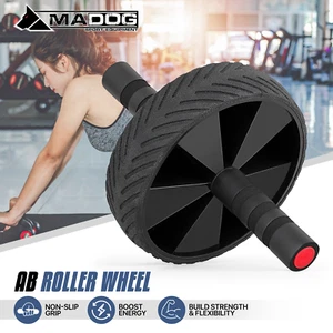 AB Roller Wheel Exercise Fitness Workout Equipment for Abdominal Core Training - Picture 1 of 10