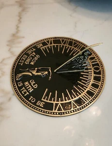 antique bronze sundial Grow old with me 12"  - Picture 1 of 2