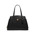 COACH LORA BLACK PEBBLED LEATHER CARRYALL SHOULDER TOTE BAG 89486