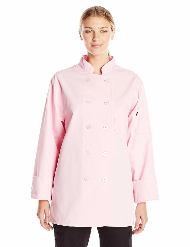 NWT DICKIES WOMEN'S CLASSIC CHEF COAT IN PINK DC414 SIZE 5XL - Image 1 of 2
