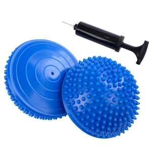 2 x Boule d'équilibre Hérisson Demi-Dôme de Massage Coussin Fitness Bleu - Imagen 1 de 3