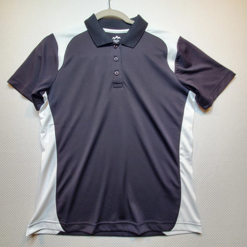 Camisa polo Tri-Mountain Performance para mujer pequeña negra blanca bloques de colores Foto 1 de 4