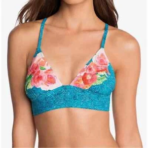 Vera Bradley NWT Multicolor Floral Super bloom Crossback Triangle Bikini Top L - Picture 1 of 8