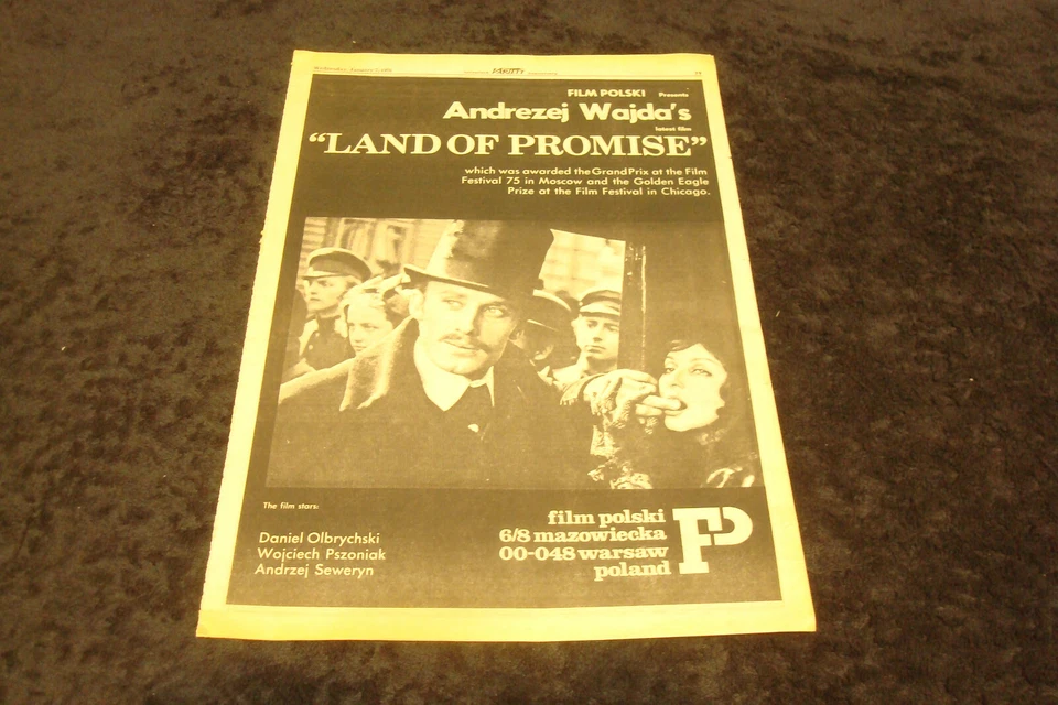 Anuncio ANDREZEJ WAJDA, TIERRA PROMETIDA o ANDRZEJ WAJDA, LA TIERRA PROMETIDA 1976 Foto 1 de 1