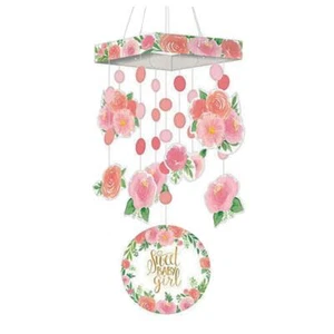 Sweet Baby Girl Shower Hanging Floral BoHo Decorations Birthday Party 30 Inch - Picture 1 of 1