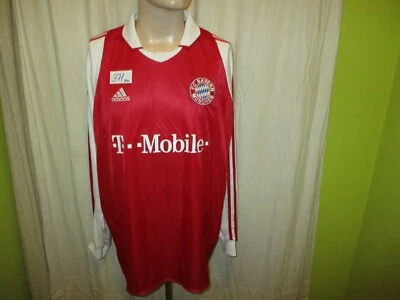 FC Bayern München Adidas Langarm Heim Trikot 2003/04 "-T---Mobile-" Gr.XXL TOP - Bild 1 von 4
