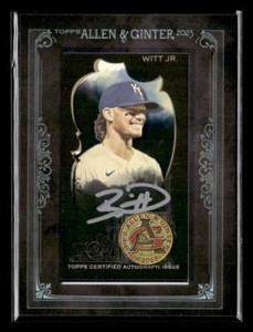 2023 Topps Allen & Ginter X #MA-BWJ Bobby Witt Jr Black Framed Mini Auto /25