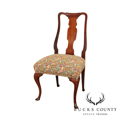 Queen Anne Style Custom Quality Antique Mahogany Side Chair Cover