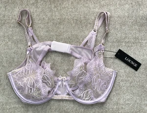 Lounge Underwear Womens Caro Balcony Bra 34D Lilac Underwired Lingerie - Picture 1 of 8