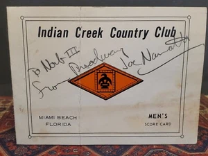 Broadway Joe Namath Autograph GOLF Card EARLY Found JETS - Zdjęcie 1 z 3