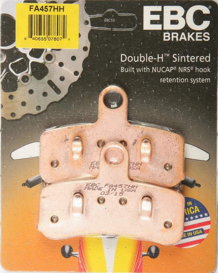 EBC 2008-2017 FLSTF Softail Fat Boy Harley Davidson BRAKE PADS FA457 DOUBLE-H SI - Image 1 of 1