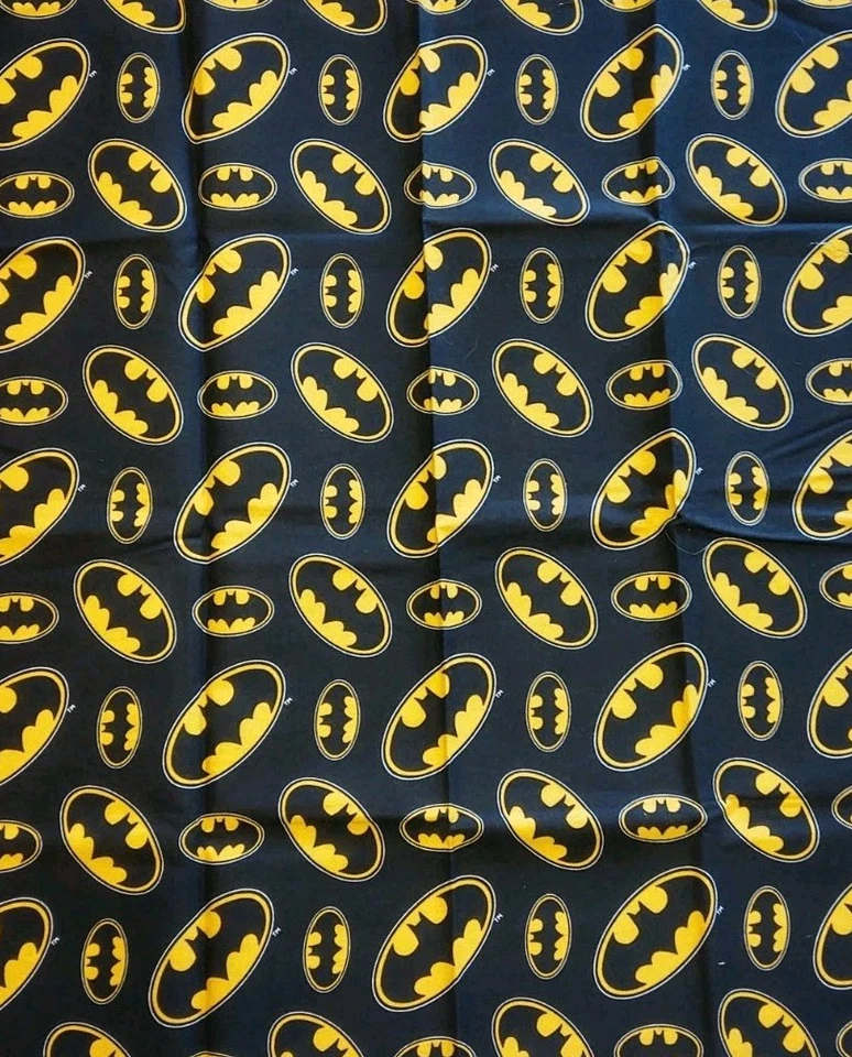 Batman Fabric Fat Quarter  Batman Logo With Black Background superhero,Comics - Image 1 of 1