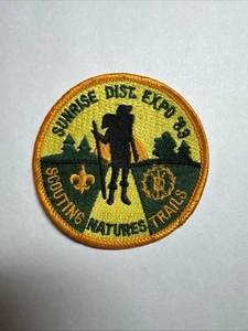 BSA 1983 Suffolk County Council Sunrise District Expo 3” patch Natures Trails - Picture 1 of 1