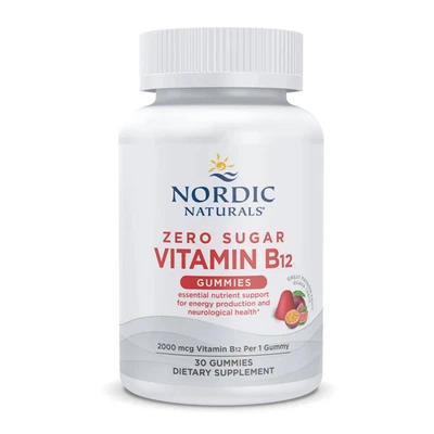 Gomitas Nordic Naturals Zero Sugar Vitamina B12, Guayaba Fruta de la Pasión - 30 gomitas Foto 1 de 4