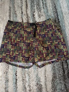 Patagonia Rare Vintage Fitz Roy Wave Belted River Shorts 90s Large Surfboard - Picture 1 of 10