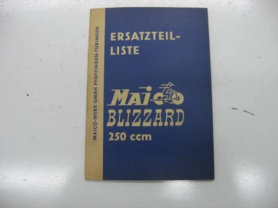 1955 1956 1957 年 Maico Blizzard 250 零件手册手动摩托车 — 第 1/4 张图片