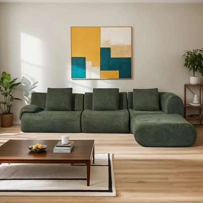 Free Combination Sofa L-Shaped Sofa Studio Couch Modern Simplicity Cloud Couch - Image 1 of 4