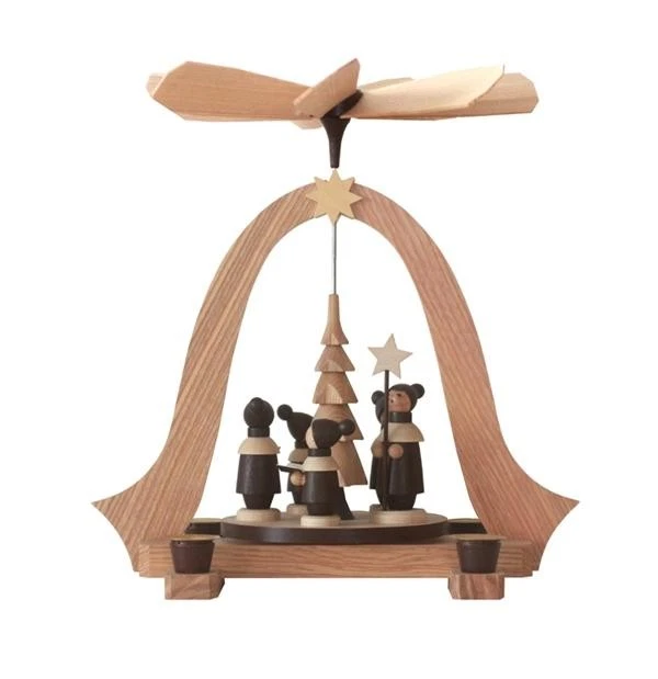 Pirámide Villancicos 11 pulgadas Mesa Pirámide Nuevo Seiffen Mineral Montañas Iglesia de Navidad Foto 1 de 1