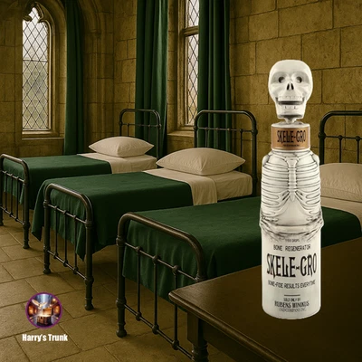Harry Potter y la cámara secreta Skele-Gro réplica botella de agua-importación Reino Unido Foto 1 de 4