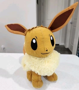 Pokemon Eevee Licensed Jumbo Sitting Limited Edition 24" Plush 2022 Plushie Used - Picture 1 of 15
