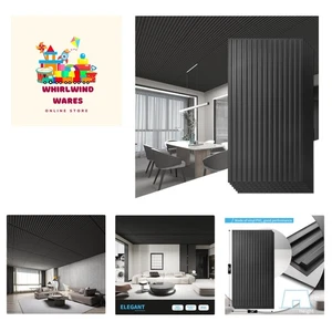 6-Pack Slat Design 3D Wall Panels for Interior Wall Decor, 2x4 FT PVC Decorat... - Picture 1 of 10