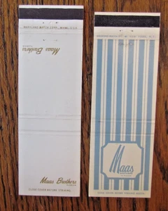 MAAS BROTHERS DEPARTMENT STORE MATCHBOOK COVERS: FLORIDA EMPTY MATCHCOVERS -A23 - Picture 1 of 2