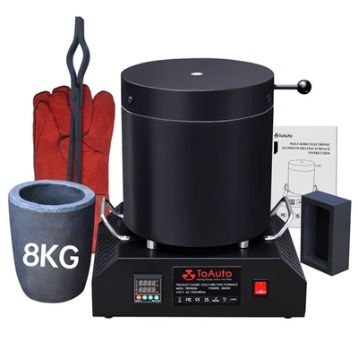 TOAUTO 8KG Electric Aluminum Melting Furnace Kit 1800W for Scrap Metal Recycling - Image 1 of 4