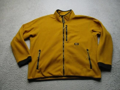 Chaqueta polar REI Trailsmith para hombre XL amarilla Polartec cremallera completa aire libre senderismo acogedora Foto 1 de 4