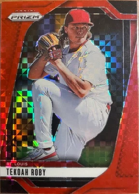 TEKOAH ROBY /99 RED PLAID - 2025 PRIZM #143 - Image 1 of 3